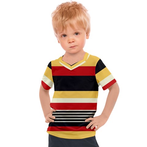 Contrast Yellow With Red Kids  Sports Tee by tmsartbazaar