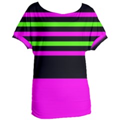 Disco Stripes Women s Oversized Tee by tmsartbazaar