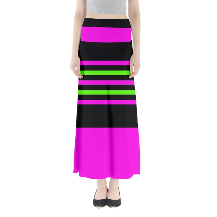 Disco Stripes Full Length Maxi Skirt