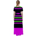 Disco Stripes High Waist Short Sleeve Maxi Dress View2