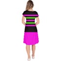 Disco Stripes Classic Short Sleeve Dress View4