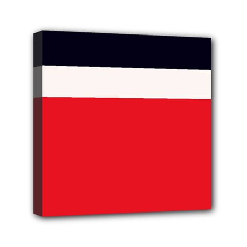 Navy Blue With Red Mini Canvas 6  X 6  (stretched) by tmsartbazaar