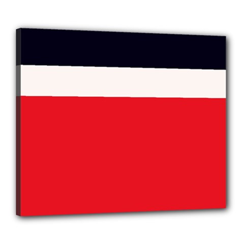 Navy Blue With Red Canvas 24  X 20  (stretched) by tmsartbazaar