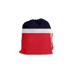 Navy Blue With Red Drawstring Pouch (small) by tmsartbazaar