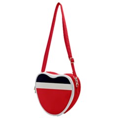 Navy Blue With Red Heart Shoulder Bag