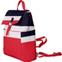 Navy Blue With Red Buckle Everyday Backpack View1