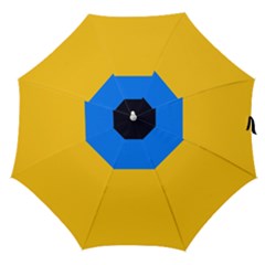 Bright Yellow With Blue Straight Umbrellas by tmsartbazaar