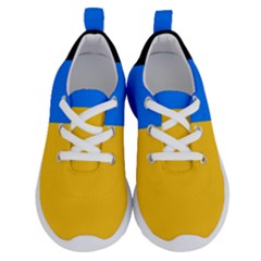 Bright Yellow With Blue Running Shoes by tmsartbazaar