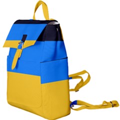 Bright Yellow With Blue Buckle Everyday Backpack by tmsartbazaar