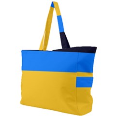 Bright Yellow With Blue Simple Shoulder Bag by tmsartbazaar