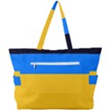 Bright Yellow With Blue Simple Shoulder Bag View3