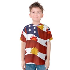 Flage Save Usa Corona Kids  Cotton Tee