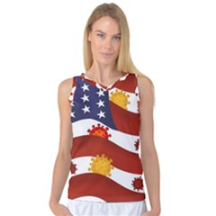 Flage Save Usa Corona Women s Basketball Tank Top