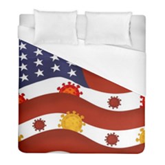 Flage Save Usa Corona Duvet Cover (full/ Double Size)