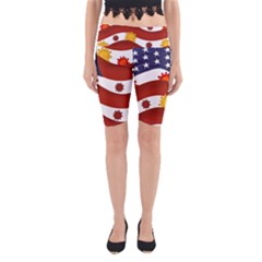 Flage Save Usa Corona Yoga Cropped Leggings