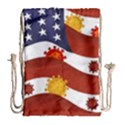 Flage Save Usa Corona Drawstring Bag (Large) View1