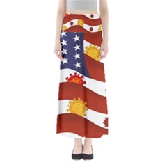 Flage Save Usa Corona Full Length Maxi Skirt