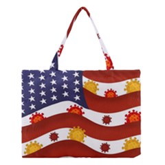 Flage Save Usa Corona Medium Tote Bag by HermanTelo