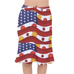 Flage Save Usa Corona Short Mermaid Skirt by HermanTelo