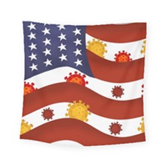 Flage Save Usa Corona Square Tapestry (small)