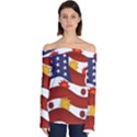 Flage Save Usa Corona Off Shoulder Long Sleeve Top View1