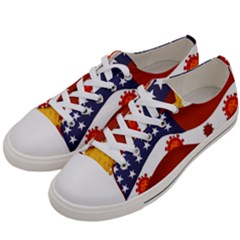 Flage Save Usa Corona Women s Low Top Canvas Sneakers by HermanTelo