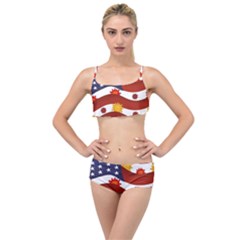 Flage Save Usa Corona Layered Top Bikini Set