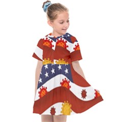 Flage Save Usa Corona Kids  Sailor Dress by HermanTelo