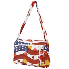 Flage Save Usa Corona Front Pocket Crossbody Bag