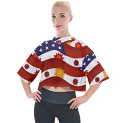 Flage Save Usa Corona Mock Neck Tee