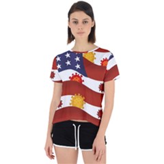 Flage Save Usa Corona Open Back Sport Tee