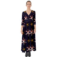 Starfish Button Up Boho Maxi Dress