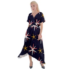 Starfish Cross Front Sharkbite Hem Maxi Dress