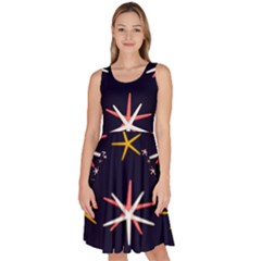 Starfish Knee Length Skater Dress With Pockets