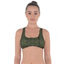 Army Green Color Batik Got No Strings Sports Bra View1