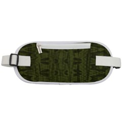 Army Green Color Batik Rounded Waist Pouch by SpinnyChairDesigns