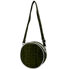 Army Green Color Batik Crossbody Circle Bag