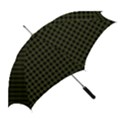 Army Green Black Buffalo Plaid Straight Umbrellas View2