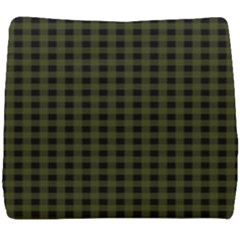 Army Green Black Buffalo Plaid Seat Cushion by SpinnyChairDesigns