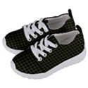 Army Green Black Buffalo Plaid Kids  Lightweight Sports Shoes View2