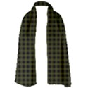 Army Green Black Buffalo Plaid Long Sheer Chiffon Scarf  View1