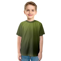 Army Green Gradient Color Kids  Sport Mesh Tee