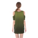 Army Green Gradient Color Shoulder Cutout One Piece Dress View2