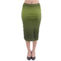 Army Green Gradient Color Midi Pencil Skirt View1