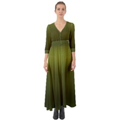 Army Green Gradient Color Button Up Boho Maxi Dress by SpinnyChairDesigns