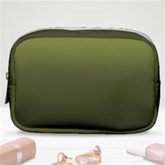 Army Green Gradient Color Make Up Pouch (small) by SpinnyChairDesigns