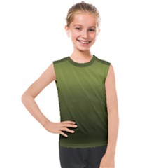 Army Green Gradient Color Kids  Mesh Tank Top by SpinnyChairDesigns