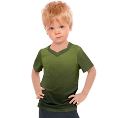 Army Green Gradient Color Kids  Sports Tee