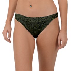 Army Green And Black Stripe Camo Band Bikini Bottom by SpinnyChairDesigns