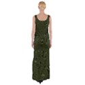 Army Green and Black Stripe Camo Thigh Split Maxi Dress View2